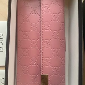 Gucci Pink Long Wallet